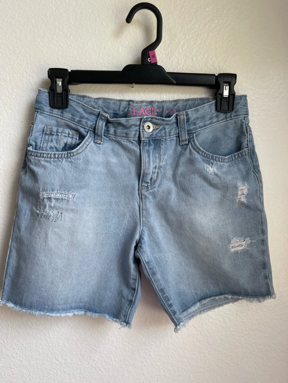 The Children's Place Light Blue Distressed Denim Shorts Size 10